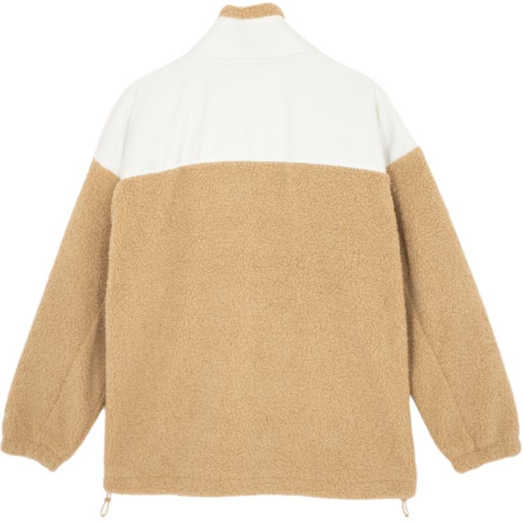 Puma Classics Sherpa Logo Embroidery Color Block Comfortable Casual Fleece Jacket Unisex Jacket Camel 625525-84