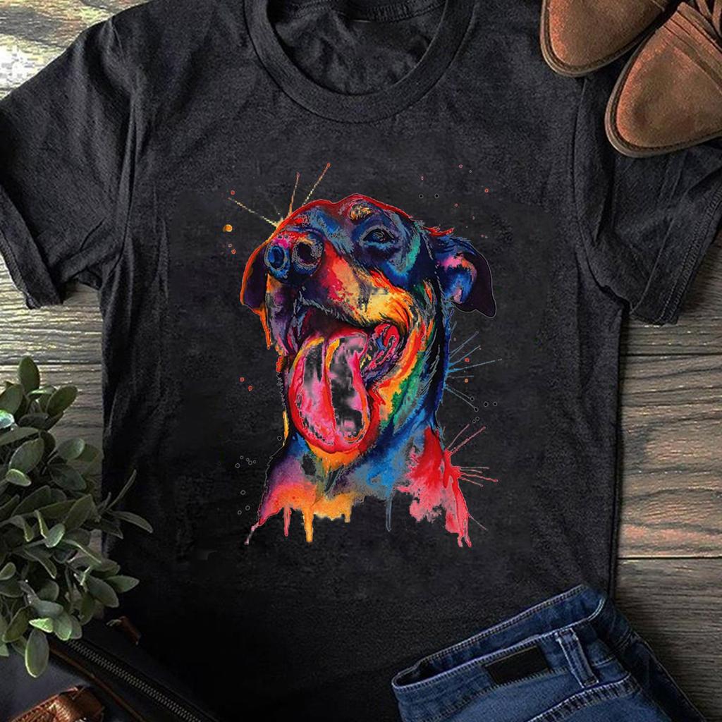 Colorful Rottweiler T-Shirt: Funny Dog Lover Gift