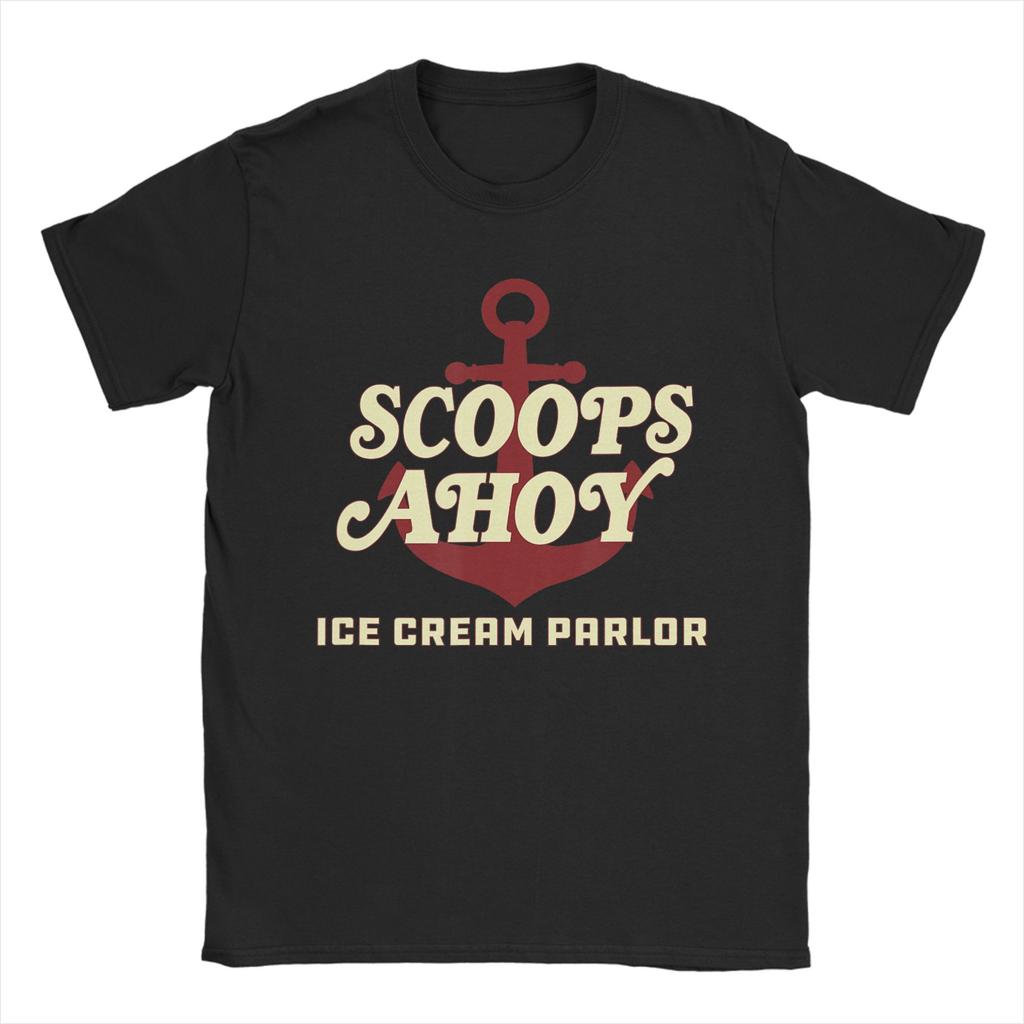 Summer Scoops Ahoy Ice Cream Mascot Hip Hop T Shirts Cotton Tshirt for Couple YK Funny Loose Short Sleeve Clothes