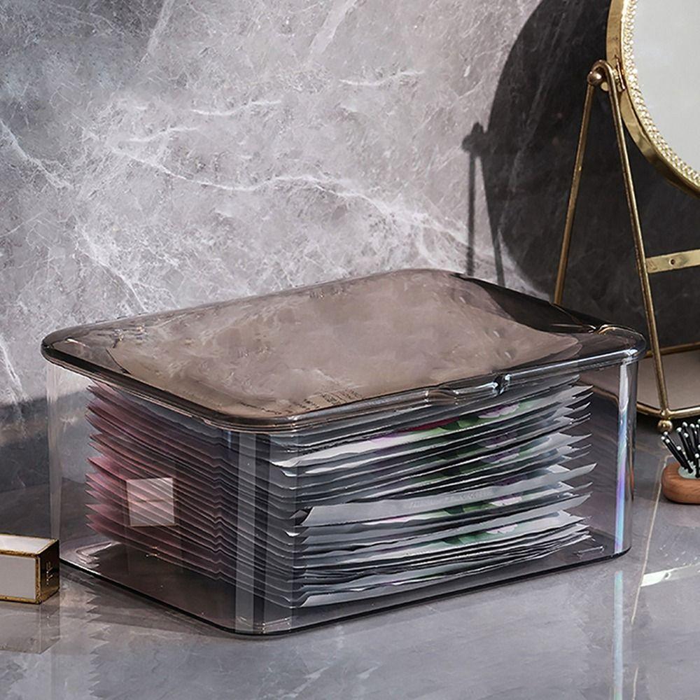 Transparent Cosmetics Storage Box Plastic Phone Case Organizer Facial Mask Storage Box  Sundries