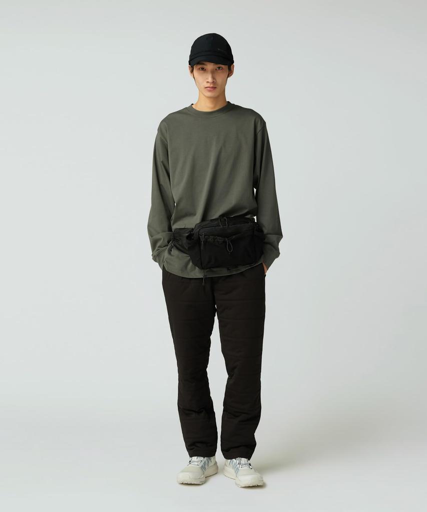 Snow Peak Типография Короткий и Размер S Футболка с длинным рукавом TS-25AU007, Рукав, Мужской Женский, Серый,