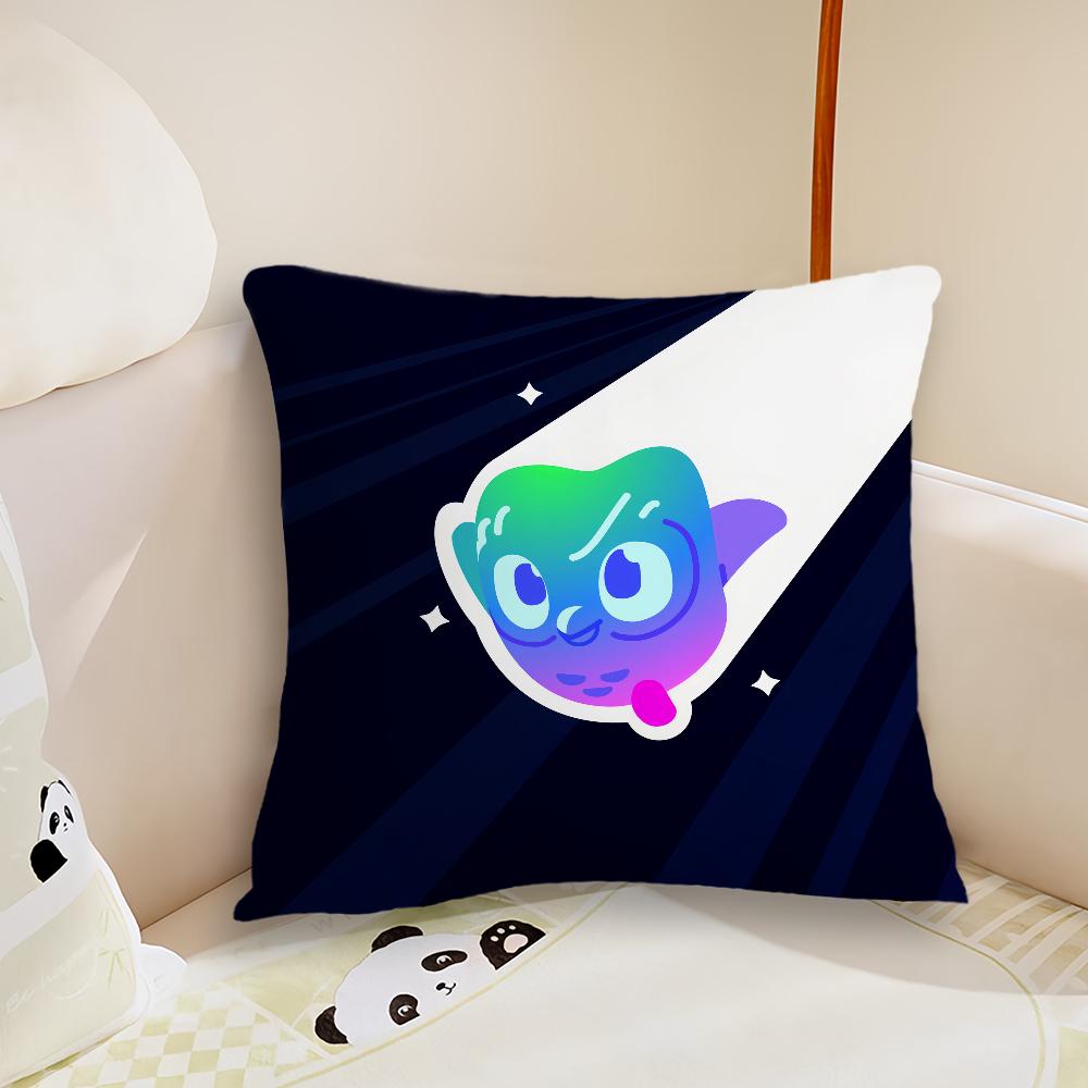 Cute Cartoon DDuolingo cushion cover Pillow Case Plush Fabric Soft Double Sided Print Sofa Cushion Cover Throw Pillow Covers