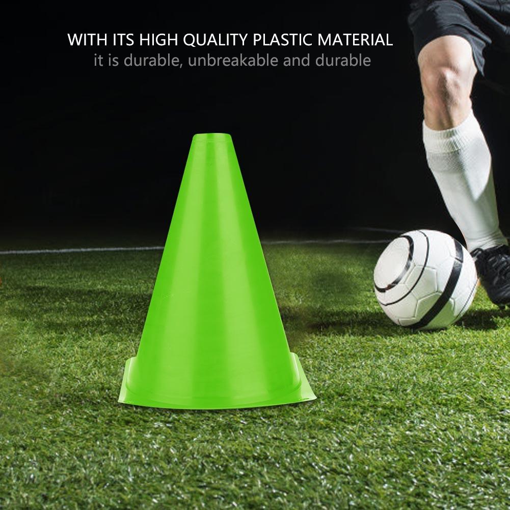 6pcs 18cm Soccer Training Cone Football Barriers Plastic Marker Holder Accessory (Red)