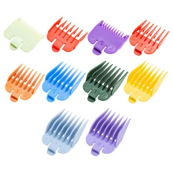 10Pcs/Bag Hair Clipper Comb Professional Multicolor Plastic Hair Fall Resistant Portable Beauty Accessory Clipper Replacement Sheath