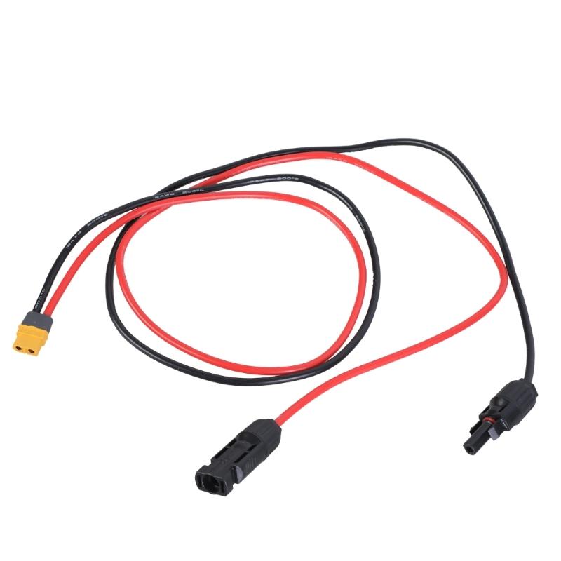 Кабели-удлинители 12AWG XT60, разъемы, для подключения солнечных панелей к портативным электростанциям, аксессуары для решений по обеспечению энергией на открытом воздухе