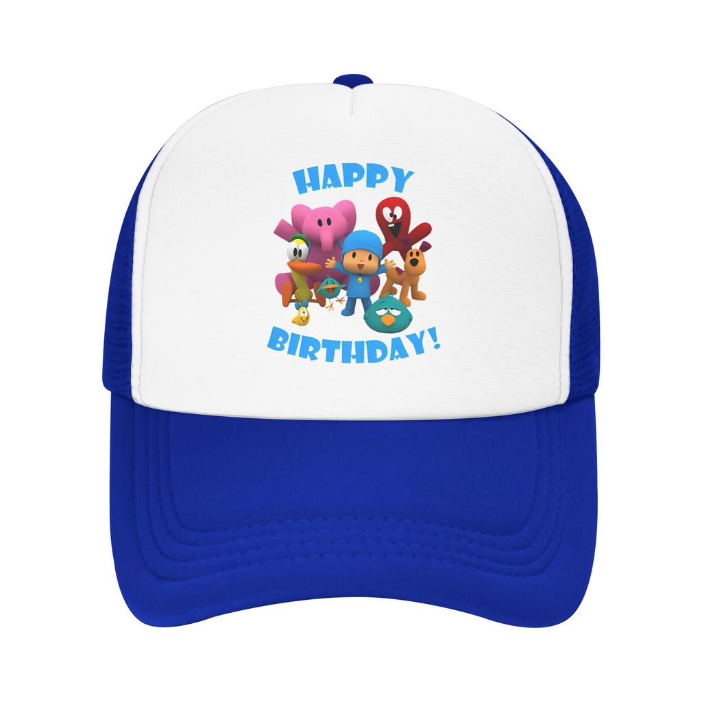 Adult Pocoyoed Friends Super Hero Friends Trucker Caps Mesh Baseball Caps Polyester Hat Sun Caps Breathable Racing Cap