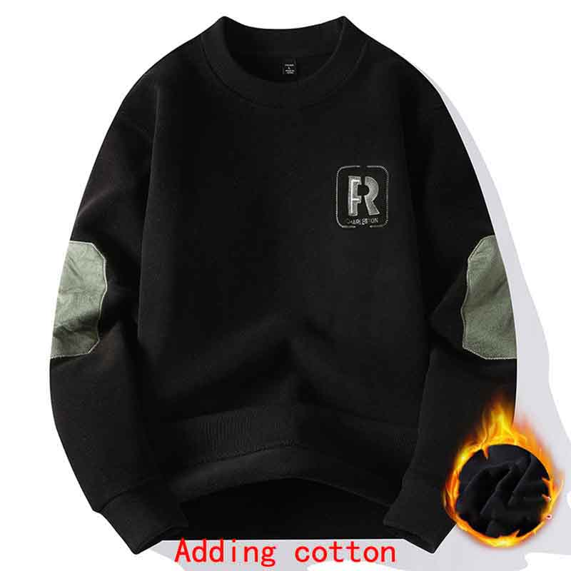 Повседневный свитер с круглым вырезом, модный мужской свитер большого размера с круглым вырезом