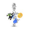 925 Silver Snowman Charm Beads Christmas Halloween Pendant for Women Jewelry Gift Fit Bracelet