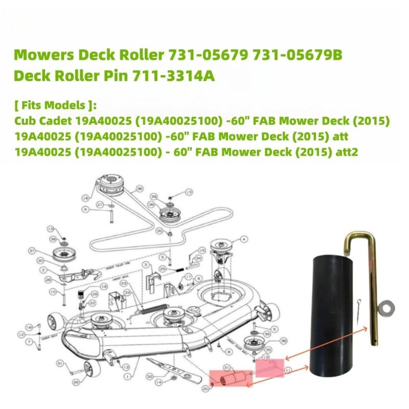Metal Plastic Deck Roller Replacements Kit Strong Roller Assembly Universal Riding Mower Deck Roller for Lawns