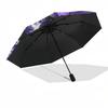 1pc Purple Butterfly Fantasy Umbrella with Plastic Handle,Vibrant Cartoon Pattern,Multi-functional UmbrellaPT125