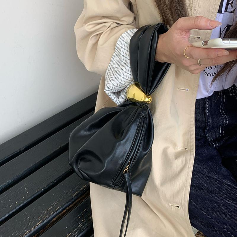 Модная дизайнерская женская маленькая сумочка из мягкой кожи, плиссированная женская мини-сумка-клатч, женская вечерняя сумка-ведро для вечеринок