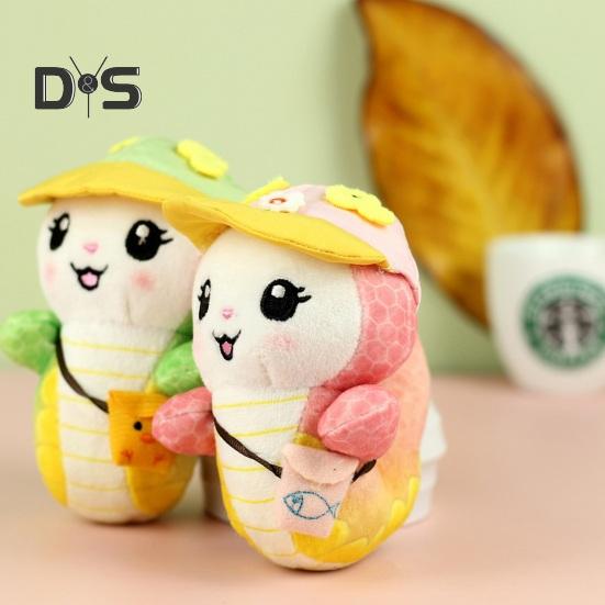 Мягкая игрушка-подвеска в виде змеи, брелок, симпатичная мягкая игрушка в виде змеи, талисман 2025 года, кукла-талисман для весеннего фестиваля, декор стола, подарок