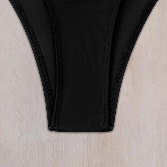 Women Sexy Monokini Patchwork Color Backless One Piece Swimsuit Underwire Support Sling Bathing Suit Beachwear