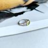 Серебряное кольцо с Натуральным зеленим кварцем 2.738ct, фианитами, вес изделия 2,85 гр (2162100)