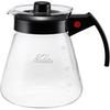 Kalita 800 Server N, an Easy-pour Coffee Server for 4-7 People, Made of Heat-resistant Glass and Suitable for Insulated Coffee Makers (103), 800ml Cap