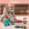 Animal Pattern Wooden Magnetic Car Building Block Children Puzzle Set Toy