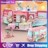 Dollhouse Koala Diary Girl Play House Toy Diy Tour Bus Bedroom Dresser Dining Kitchen Bathroom Shop Pretend Family Toys Girls