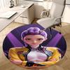 1pc Anime Cartoon Design Round Carpet - Office Chair Mat, Non-Slip Rug for Home Decor, Suitable for All Seasons, Perfect Gift for Holidays.Q004