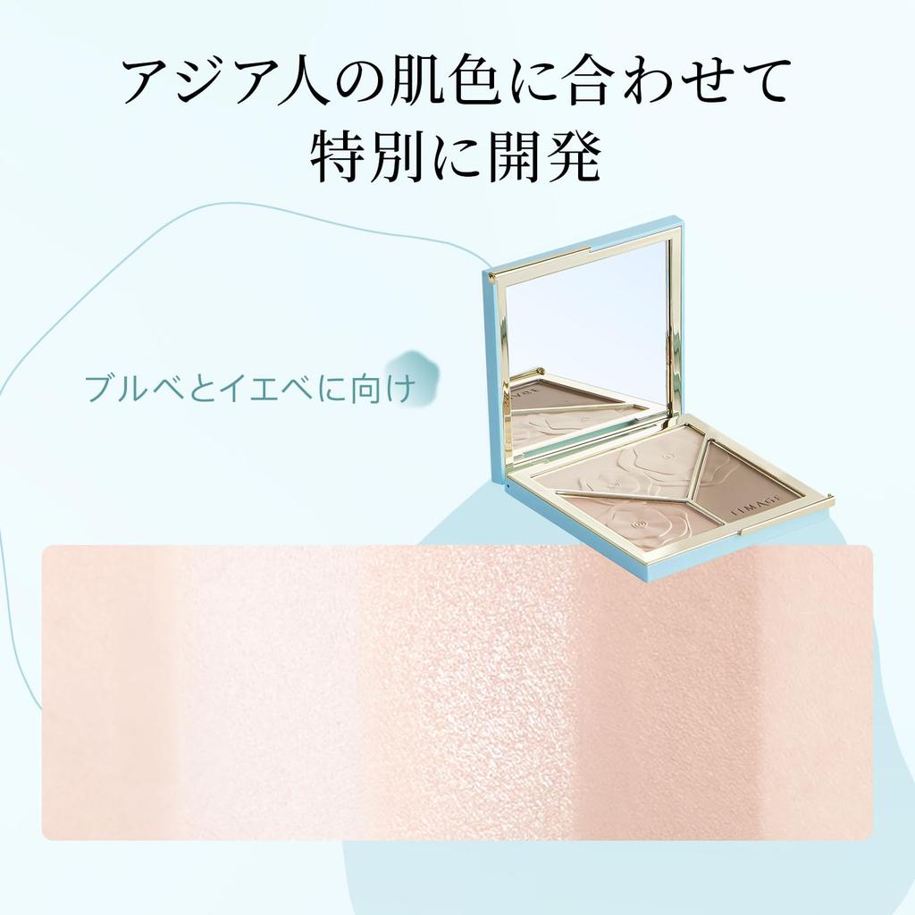 TIMAGE Бронзер Хайлайтер Растушевка Матовый Хайлайтер Пудра Хайлайтер Тени для носа Растушевка Создайте 3D контуры с помощью палитры 17 г 3-в-1 3-цвета (02)