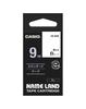 Genuine Casio Nameland Label Writer Tape 9mm Black Letters On White Background XR-9WE