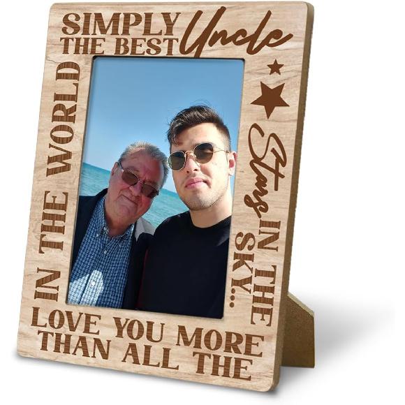 Grandpa Birthday Gift, “I Love My Grandpa, 4x6 Inch Rustic Wooden Picture Frame Tabletop Display, Heartfelt Gift for Grandparent's Day, Birthday,