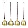 METERXITY 4-Pack Hanging Bells, Small Decorative Bells, Vintage Jingle Bells, Christmas/Home/Window/Door/Garden Decorations, Hanging Bell Pendants, Go