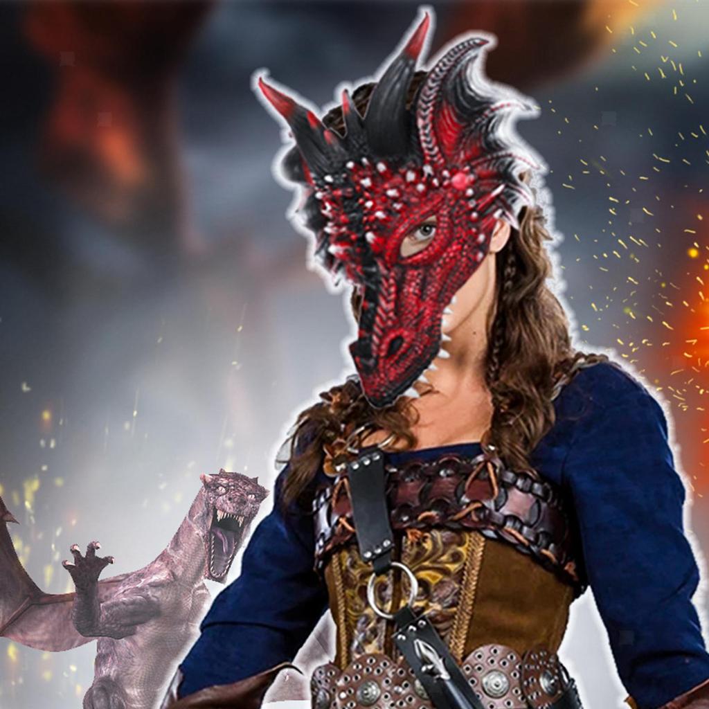 Маска на Хэллоуин, маска животного дракона, маска ужасов на Хэллоуин, украшение, бал, карнавальный костюм для косплея, аксессуары для одежды