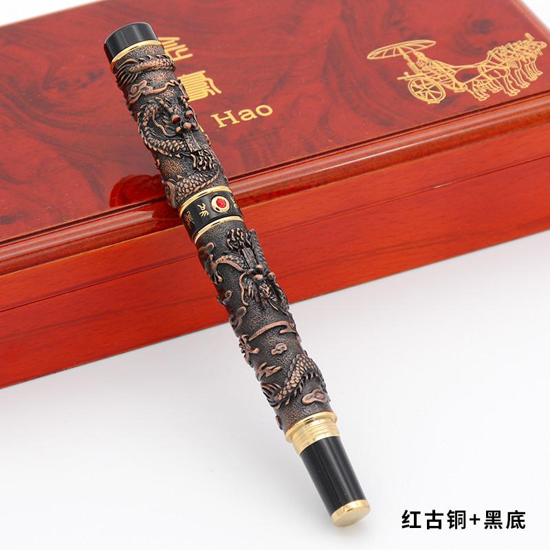 JINHAO Двойные Драконы Играющие с Жемчужиной Ретро Перьевая Ручка Классическая EF/F/M Коллекционная Письменная Канцелярия Офисные Школьные Принадлежности