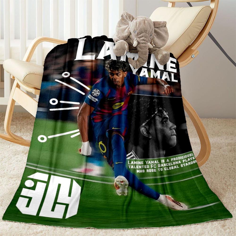 Lamine Yamal's Victory Celebration Moment Blanket Soft Warm Cozy Suitable for Sofa Office Office Chair for All Occasions Modern Gifts For Family Or Fr