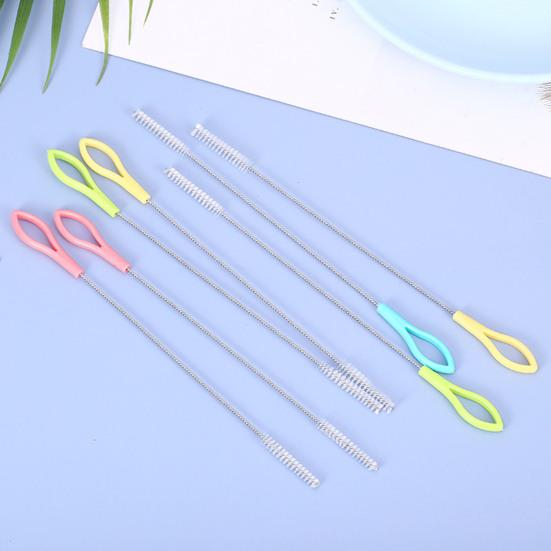 8 шт., щетка для соломы, мягкая щетина, без царапин, длинная ручка, подвесное отверстие, очиститель труб, щетка для чистки соломинок