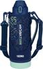Thermos Water Bottle,Vacuum Insulated Sports Bottle,1L,Navy Mint,For Cold Storage,Includes Pouch,Shoulder-Friendly Strap FJS-1000F NVMT