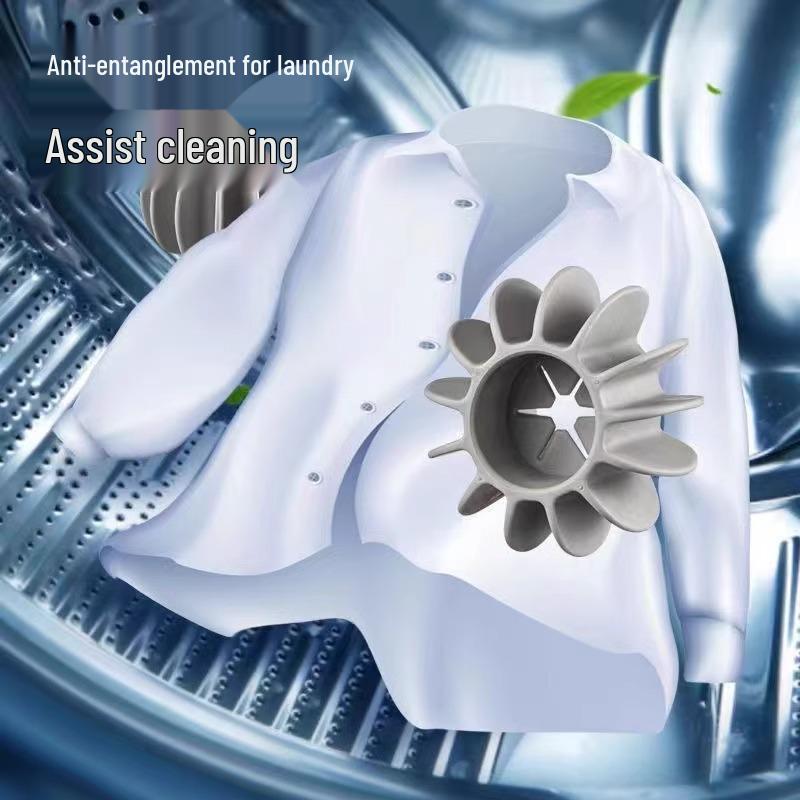 Мяч для стирки без спутывания: Предотвращает спутывание одежды, чистит и защищает в стиральных машинах