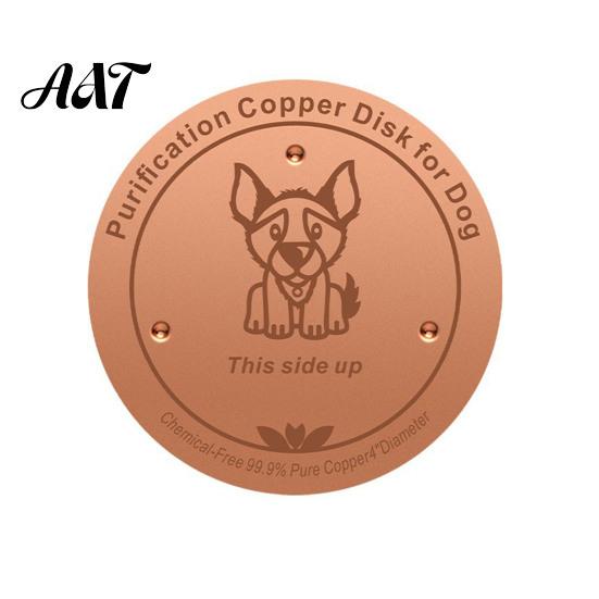 99.9 Percent Pure Copper Water Purifier Purification Disc for Dog, 4-Inch Diameter Disc, Pet Dispenser Cleaning with 3-Point Support Dog