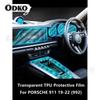 Для PORSCHE 911 19-22 992 Прозрачная защитная пленка из ТПУ для центральной консоли интерьера автомобиля, аксессуар против царапин, для правостороннего и левостороннего руля