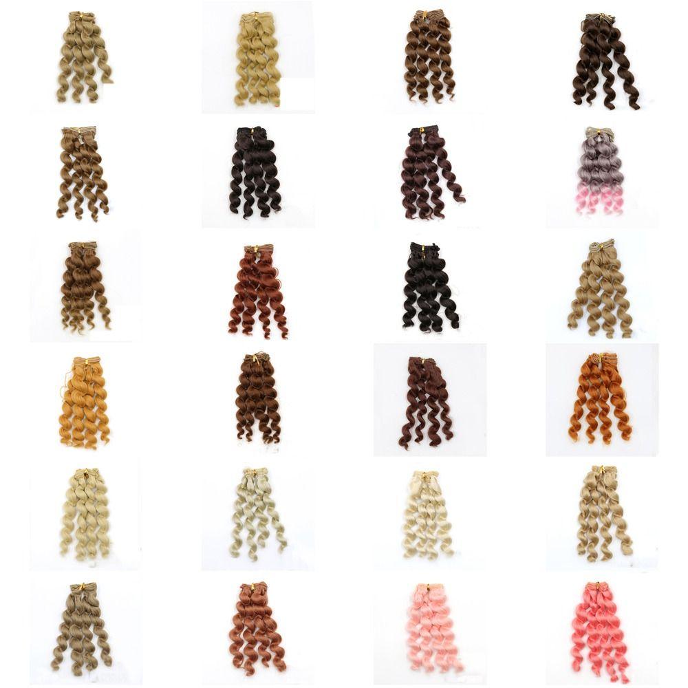 BJD парики кукольные волосы парик кукольные волосы BJD вьющиеся кукольные волосы для 1/3 1/4 1/6 1/12 вьющиеся кукла