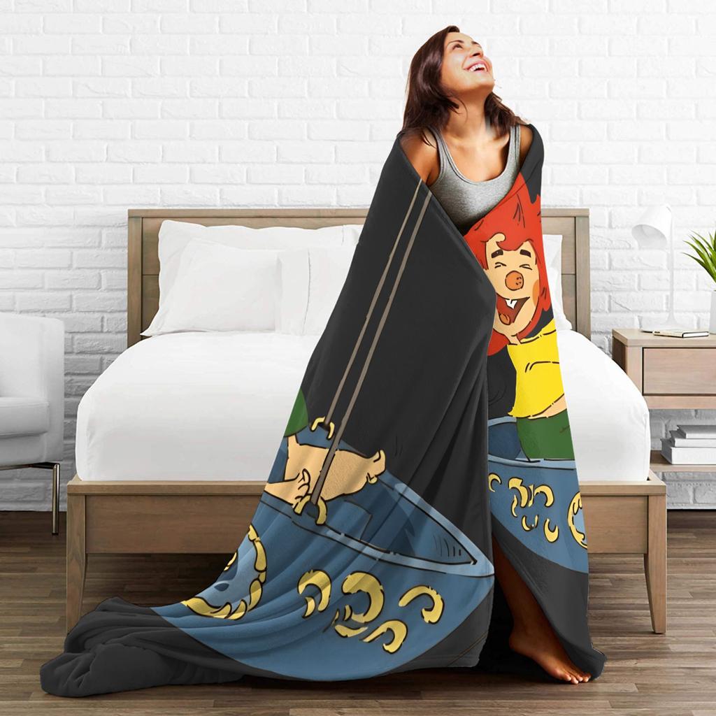 Super Soft Throw Blanket Plane Travel P-Pumuckl Blankets  Flannel Bedspread For Living Room Print Sofa Bed Cover