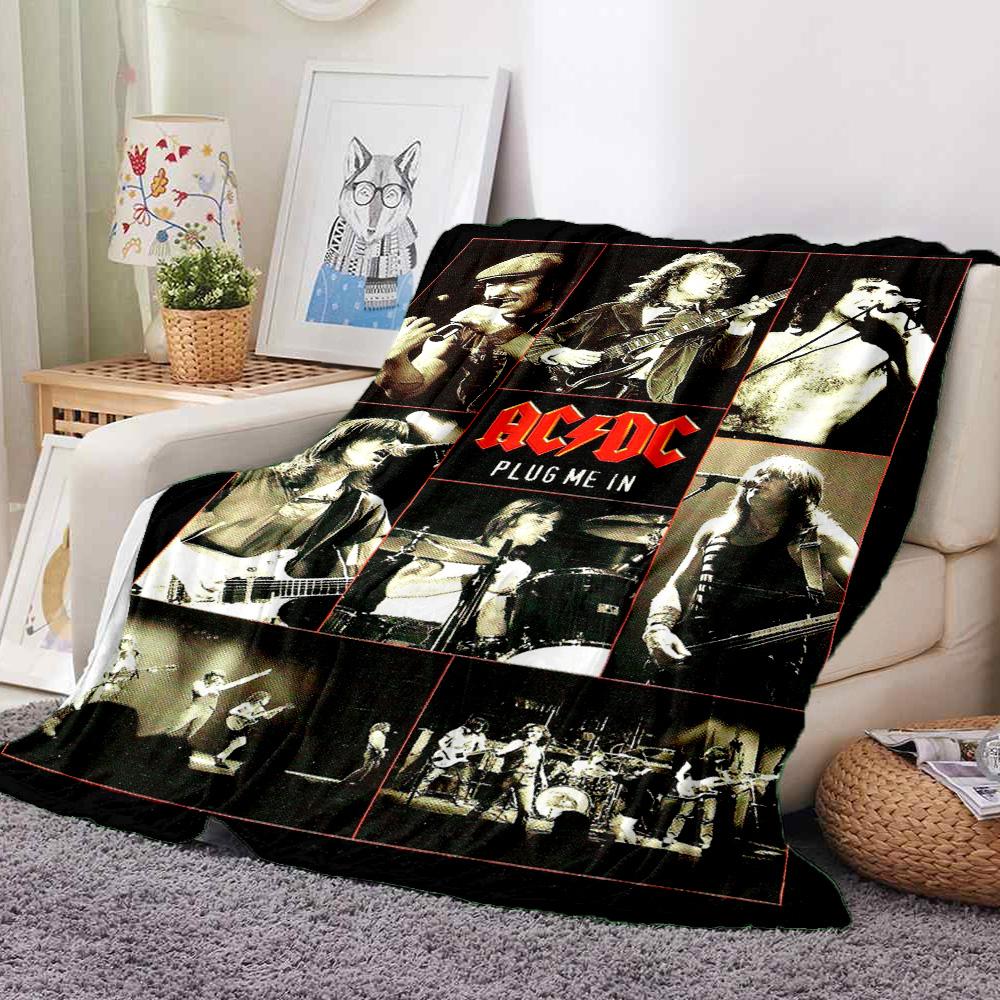 Acdc Flannel Blanket Throw Blanket Soft Warm Sofa Bed Camping Car home Decor Unique Christmas Gift C930257