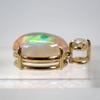 [New] K18 Fire Opal/Diamond OV Pendant Top [f5-3]