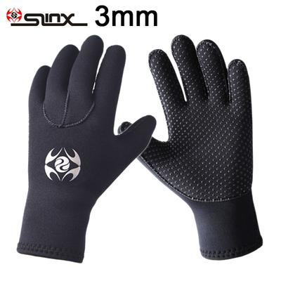 Водные перчатки 3 мм Неопреновый пятипалый гидрокостюм, сохраняющий тепло Зимние перчатки для дайвинга Сноркелинг Гребля Серфинг Каякинг Подводная охота