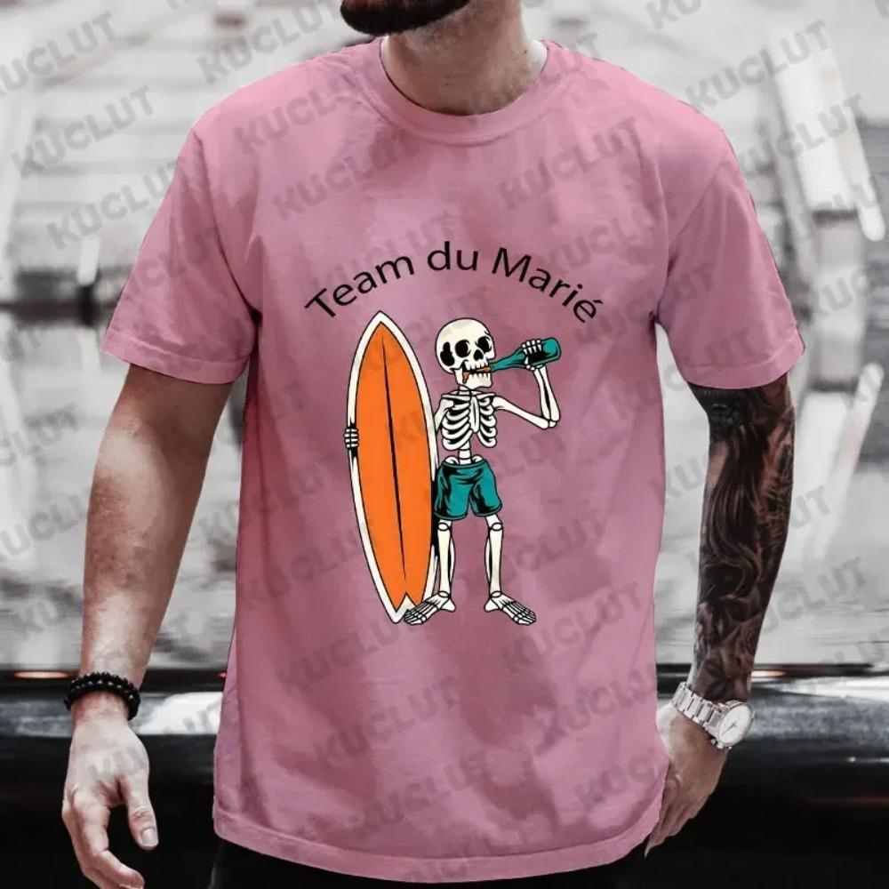 Футболка с надписью «Будущий жених» французской команды EVG, модные футболки с изображением скелета, свадебные футболки, прощальные футболки для мальчишника