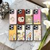 Чехол для телефона C-Charlie-E и L-Lola-A для iPhone 17, 16, 15, 14, 13, 12, 11 Plus, Pro Max Конфетный Посеребренный Внутренний Чехол
