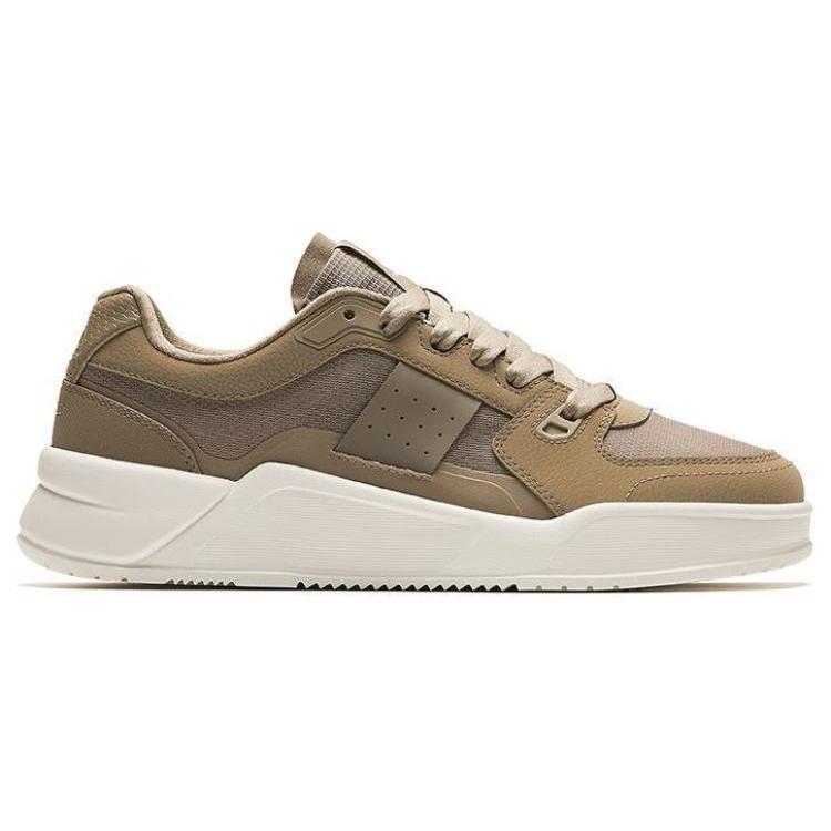 New Anta Life Collection Caramel Slip-Resistant Cushioning Wear-Resistant Breathable Low-Top Skateboard Shoes Men's Brown 112428013-5