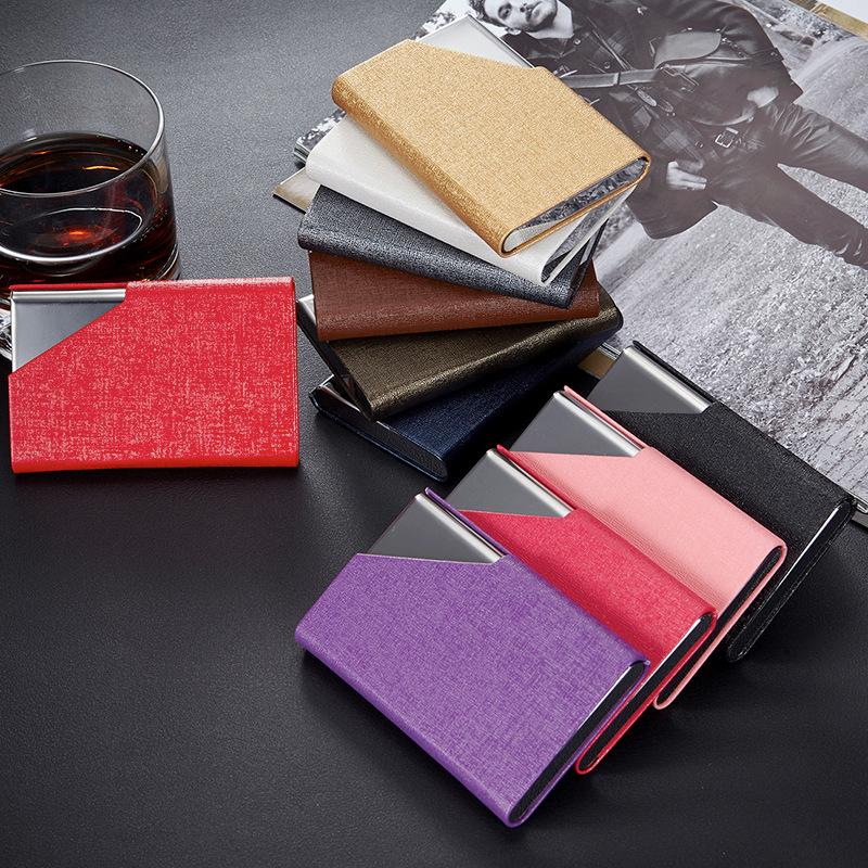 Персонализированный держатель для визиток из нержавеющей стали и полиуретана с логотипом