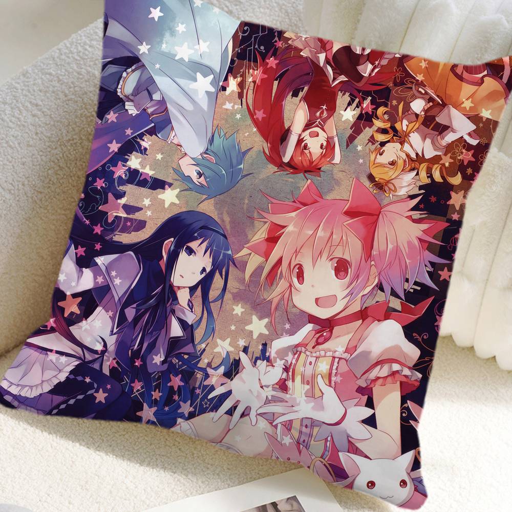 Puella Magi Madoka Magica Аниме Наволочка Квадратная Подушка Спальня Диван Досуг Комфортная Подушка Автомобиль Дом Украшение