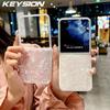 KEYSION Роскошный глянцевый чехол с бриллиантовым узором для Xiaomi Mix Flip, жесткий чехол из ПК для женщин, противоударный чехол для телефона Xiaomi Mix Flip