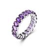 Кольцо из стерлингового серебра 925 пробы с аметистом и натуральным фиолетовым драгоценным камнем, камнем, рожденным по случаю рождения, изысканные украшения для женщин, повседневная одежда, хороший подарок