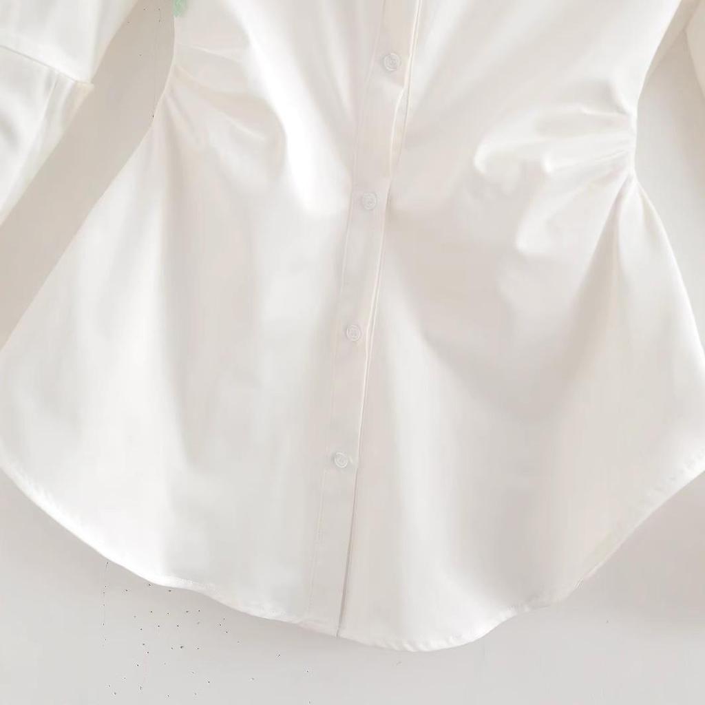 Women's 2024 Winter Fashion Floral Lace Waist-Hugging Shirt