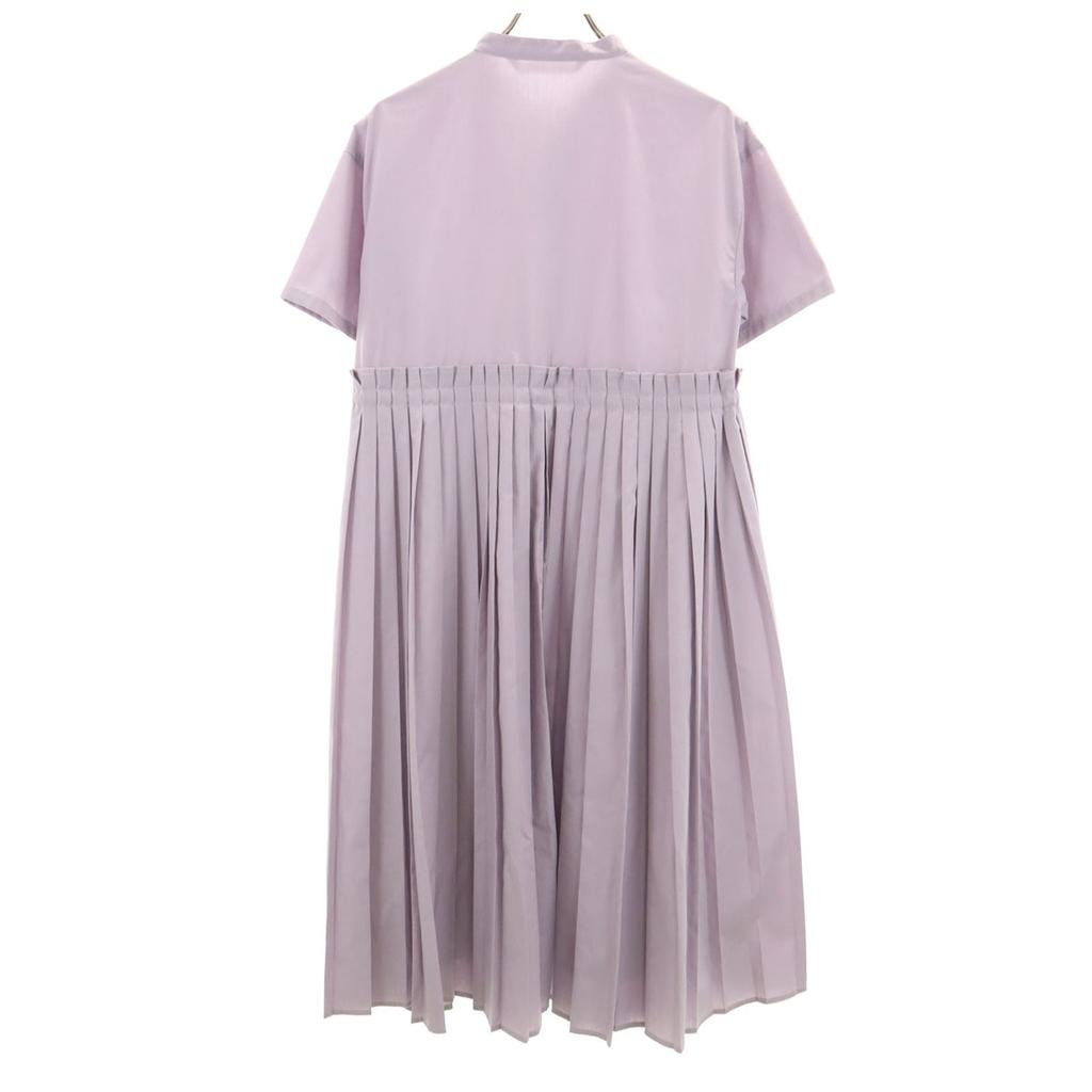 Ray Beams Short Sleeve Pleated One Piece Lavender Women Used