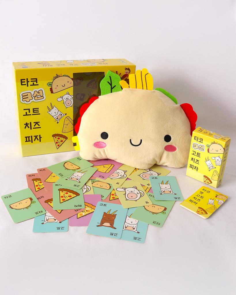 Настольная игра "Тако Кот Коза Сыр Пицца" и Плюшевая Подушка "Тако Кот"
