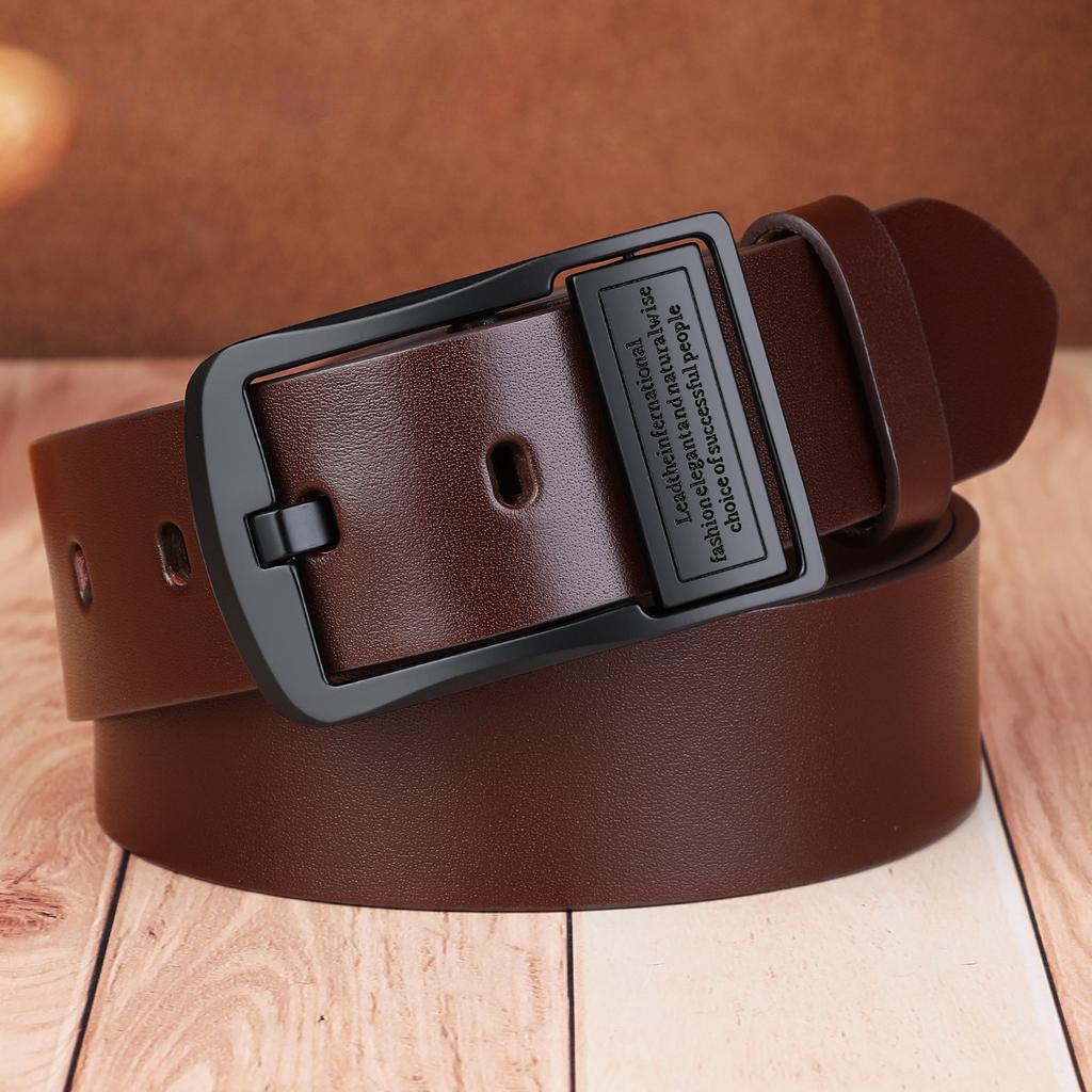 Новый кожаный мужской ремень из воловьей кожи, модный металлический сплав с пряжкой для взрослых, роскошные брендовые джинсы, деловые повседневные мужские ремешки на талию, бренд